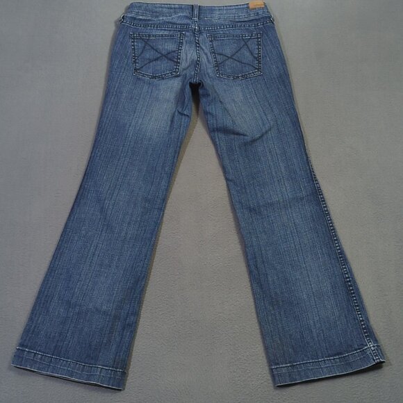 Ariat Jeans Women's 28R Blue Trouser Mid Rise Stretch Outseam Ella Wide Leg - Picture 2 of 13